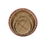 Ручная бамбуковая налет с бамбуковым покрытием для корзины для корзины для экологического фильтра рисовый сито, сушильный хранение декоративная бесплатная доставка