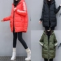 Phụ nữ mang thai cotton dài Phần phiên bản Hàn Quốc của phụ nữ mang thai lỏng lẻo Áo khoác cotton mùa đông váy áo bà bầu mùa đông