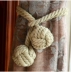 [Miễn phí vận chuyển] American mục vụ tinh khiết dệt bằng tay bông sợi dây thừng màn rèm mới khóa dây đai buộc rèm - Phụ kiện rèm cửa