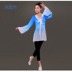 Thể dục dụng cụ khiêu vũ trang phục múa cổ điển váy dài tay hiệu suất cơ thể quần áo thể dục nhịp điệu gradient áo sơ mi thực hành quần áo người lớn nữ giày múa trắng Khiêu vũ / Thể dục nhịp điệu / Thể dục dụng cụ