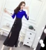 Phụ nữ mùa thu 2018 phiên bản mới của Hàn Quốc có khí chất xòe tay áo bảy điểm Slim slim túi đeo hông trước ngã ba đầm đầm khoét eo Váy eo cao