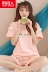 Nam cực đồ ngủ phụ nữ mùa hè bông phần mỏng lỏng Hàn Quốc phiên bản tươi và ngọt ngào bên ngoài mặc ngắn tay dịch vụ nhà hai mảnh phù hợp với