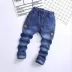 Quần jean bé trai mùa thu và mùa đông cho trẻ nhỏ Quần áo trẻ em mới quần dài cotton dài shop quan ao baby Quần jean