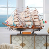 Деревянная модель корабля из натурального дерева, высококлассное украшение, европейский стиль, легкий роскошный стиль, подарок на день рождения