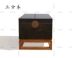 Mới Trung Quốc gỗ đầu giường bàn hiện đại nhỏ đầu giường bàn trà tủ lưu trữ phòng ngủ nhỏ màu đen - Cái hộp Cái hộp