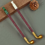 Традиционная ручная ручная резное дымовая стержня красная сандаловая сандаловая сухой дымовой мешок с сигарет горшок чистый медный фильтрация дымовая борьба мужской дым для шелкового пистолета.