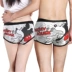 Các cặp vợ chồng đồ lót dễ thương cotton cá tính sáng tạo vui dành cho người lớn anime Stitch nam boxer shorts bốn góc đồ lót nam Cặp đôi