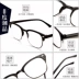 Kính lớn retro cũ kính nhẹ nam TR90 siêu nhẹ nhựa thời trang kính viễn thị phụ nữ kính đọc sách cũ - Kính râm