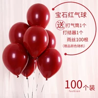 Рубиновый красный креативный воздушный шар, украшение, макет, комплект, популярно в интернете