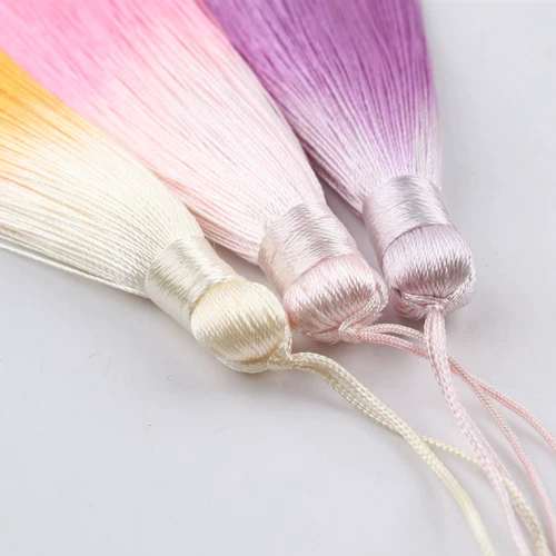 Маленький аксессуар с кисточками ручной работы, подвеска, градиент, DIY