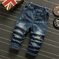 Quần jeans bé trai mùa xuân và mùa thu cho bé quần jean lửng trẻ em