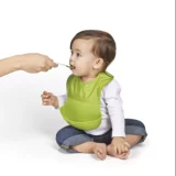Детский нагрудник для еды, силикагелевый водонепроницаемый слюнявчик, с карманом