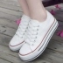 2017 hoang dã giày thường giày thể thao của phụ nữ giày trắng giày vải dày nữ sinh viên Hàn Quốc phiên bản của Harajuku ulzzang