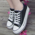 Mùa xuân và mùa hè trắng sneakers ladies Hàn Quốc phiên bản của nền tảng giày vải thấp để giúp thể thao và giải trí thắt lưng tăng giày đơn triều Plimsolls