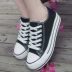 Mùa xuân và mùa hè trắng sneakers ladies Hàn Quốc phiên bản của nền tảng giày vải thấp để giúp thể thao và giải trí thắt lưng tăng giày đơn triều
