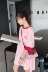 Phần dài lỏng bf gió lớn t- shirt đầu màu hồng 2018 mới nữ mùa hè Hàn Quốc phiên bản của chiếc áo thiếu ngắn tay t- shirt váy