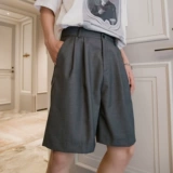 Трендовые штаны, универсальные шорты для отдыха, в корейском стиле, оверсайз, свободный прямой крой