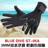 Синий дайв 3 -миллиметровый анти -thorns Diving Gloves Зимний плавание анти -плавное, анти -славика, истирающаяся наклейка на запястье на запястье