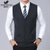 Giàu có nam mùa thu dày đan áo len vest cha mặc trung niên nam lỏng áo vest cardigan Dệt kim Vest