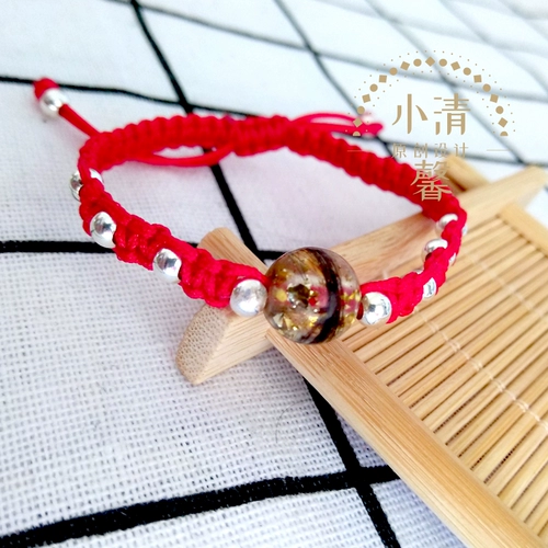 Детский сувенир ручной работы, браслет из красной нити для хранения пуповины, набор материалов, серебро 925 пробы, «сделай сам»