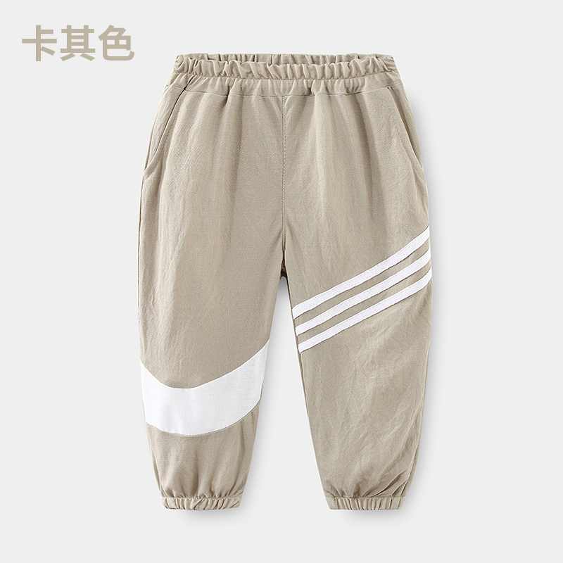 Khakibaby Anti mosquito trousers 2021 summer wear paragraph Boy Children's wear children motion Cropped trousers kz-d856