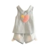 Baby 2019 hè Hàn Quốc phiên bản mới cho bé gái yêu ba chiều vest vest ngắn phù hợp với tz-1685 - Phù hợp với trẻ em quần jean bé gái Phù hợp với trẻ em