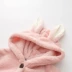 Áo khoác lông thỏ cho bé 2018 quần áo thu đông cho bé gái mới trùm đầu cộng với áo nhung dày wt-8938 Áo khoác