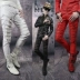 Mùa đông xu hướng thời trang cá tính dây kéo Hàn Quốc phiên bản của bàn chân Slim nam da xe gắn máy quần hiệu suất người đàn ông chặt chẽ của quần da