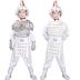 Trang phục Trắng Nhỏ Chung Zhao Zilong Armor Ba Vương Quốc Dịch Vụ Tổng Hợp Trang Phục Biểu Diễn của Trẻ Em Erlang Thiên Chúa Giáp Tabard