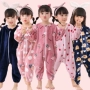 Mùa thu và mùa đông dày bé mặc đồ ngủ liền nhau 1-3 tuổi 5 túi flannel chống lạnh cho bé trai và bé gái nhung ngủ đồ bơi cho bé gái