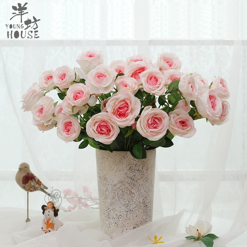 Yangfang Gao Simulation Rose Fake Flower Room Pulte Room Стол Стол Стол Стол Стол Успокачивание Домашнее Цветочное Ювелирное искусство Цветочное искусство