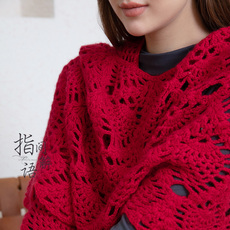 услуги аксессуары дизайн 朝颜披肩围巾diy视频讲解教程及电子图解手工编织礼物定制