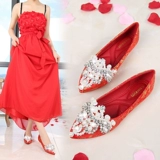 Традиционный свадебный наряд Сюхэ, обувь для невесты, красные свадебные туфли, ципао для беременных, дракон и феникс, китайский стиль