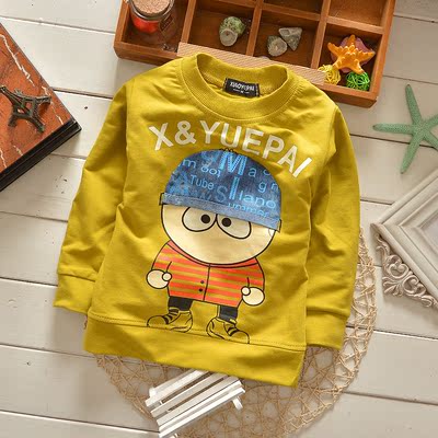 taobao agent Denim children's T-shirt for boys, sweatshirt, long sleeve