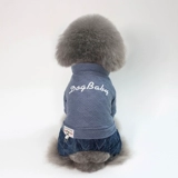 Тедди -собачья одежда осень четыре -маленькие маленькие собаки -мужские собаки милые нежные джинсы Bomei Dog вязаная зимняя оленя