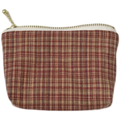 Маленький классический ретро кошелек, мягкая ткань, помада, красная сумка-органайзер, картхолдер