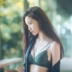 Pháp Bralette sexy ren màu xanh lá cây rỗng không có vành đồ lót siêu mỏng ngực lớn mà không cần miếng bọt biển bộ áo ngực do lot nu Bộ đồ lót