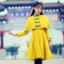 Sulu Longyan gốc Trung Quốc phong cách nữ mùa đông áo choàng eo áo len dài phần nhỏ áo len Accentuated eo áo