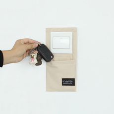 Декор для выключателя mzao日式布艺开关保护套贴装饰墙贴带兜口袋手机充电插座收纳精品