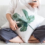 Gai đồng bằng màu xanh lá cây hoa cây Pháp cashmere hai mặt gối sofa đệm ngủ trưa văn phòng gối