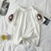Hồng Kông phong cách ngắn tay polo áo sơ mi nam Harajuku phong cách bf mùa hè sinh viên ins các cặp vợ chồng trang trí cơ thể sọc ve áo T-Shirt xu hướng Polo