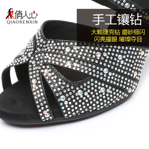 Серебристо-белая обувь, танцующие сандалии, туфли на высоком каблуке, коллекция 2022, мягкая подошва