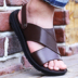 Dép đại bàng đỏ lớn da nam mùa hè 2019 mới cho nam giày đi biển thông thường - Sandal giày sandal nam Sandal