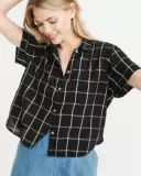 Abercrombie Fitch American Amerine AF Женская женщина -новая тонкая короткая короткая короткая рубашка Специальное место