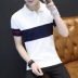Mùa hè người đàn ông mới của t-shirt ngắn tay áo polo Hàn Quốc phiên bản của xu hướng áo sơ mi nửa trục cơ thể 桖 men chì áo sơ mi