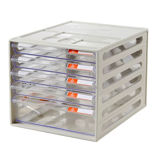 Файл -шкаф настольный шкаф пять -слой прозрачный ящик для ящика Многослойный стол.