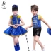 Trẻ em biểu diễn hip hop quần áo cô gái nhảy jazz sequin pettiskirt Trẻ em nhảy hiện đại trang phục cổ vũ