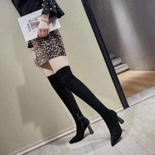 Эластичные демисезонные высокие сапоги, по фигуре, 2020