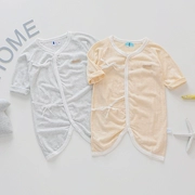 Quần áo bé tu sĩ sơ sinh bé sơ sinh 03-6 tháng bé áo choàng bướm romper cotton xuân hè - Áo liền quần