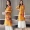 Đầm voan Trung Quốc 2019 mới của phụ nữ gió quốc gia in đoạn dài cải tiến bộ đồ hai mảnh sườn xám - Váy eo cao